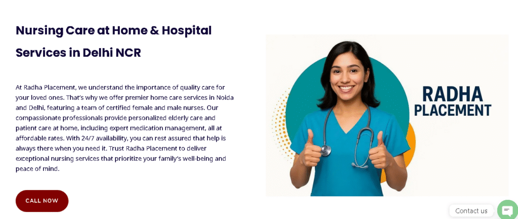 radha placement web page